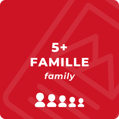 Familial illimité 5 personnes et + (-15%)